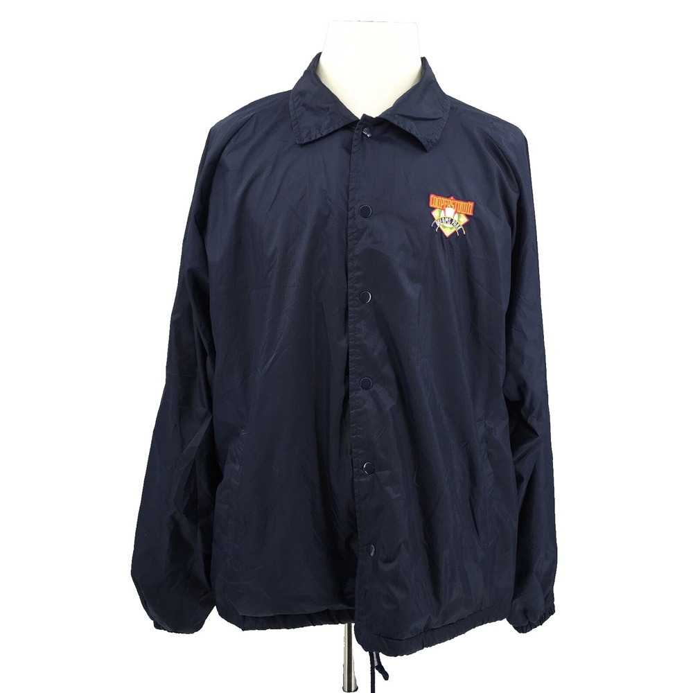 Cooperstown Dreams Park Baseball Navy Jacket Nylon Snap Button‎ Men's Size: XXL